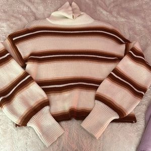 Urban outfitters striped turtleneck sweater